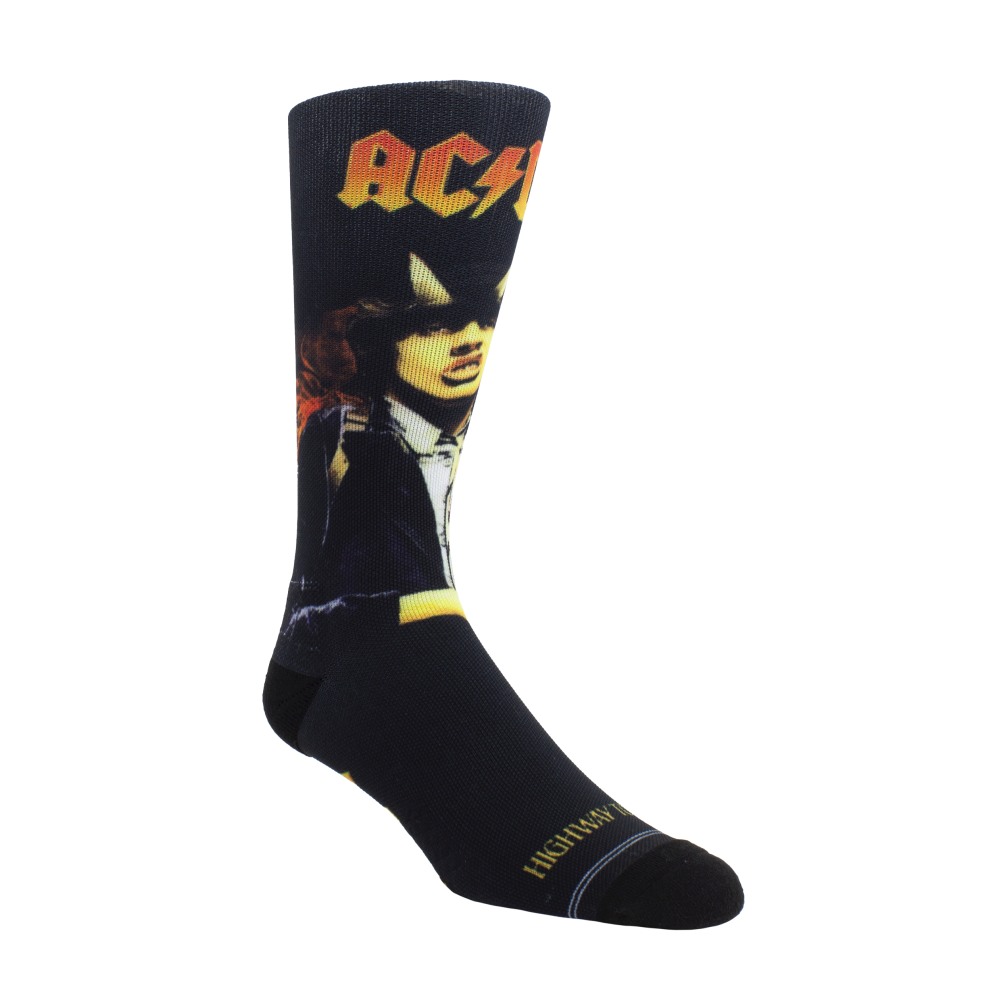 AC/DC - Dye Sublimation Crew Chaussettes - Noir